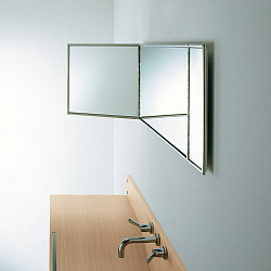 Agape Gabbiano Зеркало со стальным каркасом 140x40 см, цвет: нержавеющая сталь