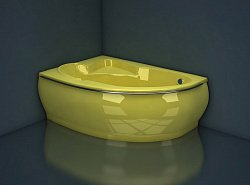 Ванна из искусственного камня ESSE Navigare 174х117.5 см правая, цветная