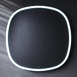 M8FMOX0801WGS Зеркало сложной формы с контурной LED-подсветкой, ИК- сенсором, квадрат, 80 см