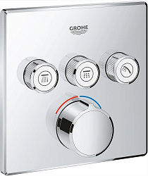 Grohtherm SmartControl Смеситель на 3 выхода, внешняя часть, хром 29149000