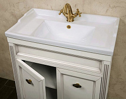 Мебель для ванной La Beaute Vivien Porta 70 белый с патиной, фурнитура бронза
