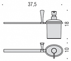 Полотенцедержатель Colombo Design Land B2874.SX с дозатором