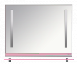 Misty Джулия -105 Зеркало с полочкой 12 мм розовое