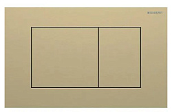 Смывная клавиша Geberit Sigma40 для двойного смыва, квадратная: Нерж. Сталь/Матовая Латунь 115.629.QF.1