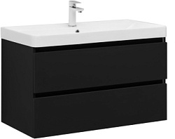 Тумба под раковину Aquanet Вега 2.0 90 черный