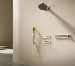 Душевой комплект ARROW ARQ14H889CG с ВНУТРЕННЕЙ ЧАСТЬЮ, с термостатом, брашированное золото