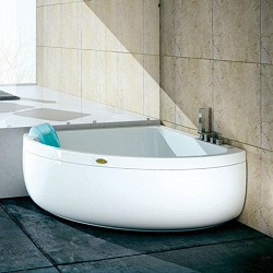 Jacuzzi Aquasoul Corner 140 R+C Ванна, пристенная, 130x130x57см, Гидромассажная, без смесителя, с панелями, цвет: белый-хром