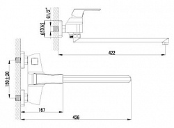 Смеситель Lemark Unit LM4517C для ванны с душем