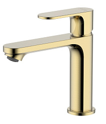 АЛЬФА смеситель для раковины 110 без донного клапана, шлиф. Золото AQ1910BG