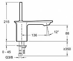 Смеситель Jacob Delafon Stance E14760-CP для раковины