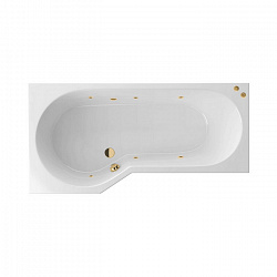 Ванна EXCELLENT Be Spot 160x80 (левая) "SOFT" (золото)