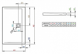 Поддон для душа Radaway Argos D90x110