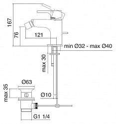 Смеситель Treemme Cleo 3M6320.CR для биде