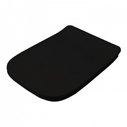 Artceram A16 Сиденье для унитаза с микролифтом , цвет черный, шарниры   хром