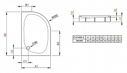 Поддон для душа Radaway Patmos E 100x80 L