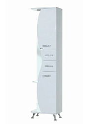 РИО-50 пенал с зеркалом белый прав.