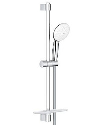Tempesta 110 Душевой гарнитур, 2 режима струи, 13,5 л/мин, полочка, душевая штанга 600 мм, шланг 1750 мм, хром 27926003