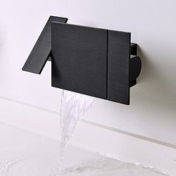 Agape Sen Настенный смеситель для ванны, цвет: черный