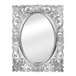 Зеркало прямоугольное ажурное H95xL73xP4 cm, серебро