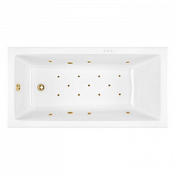 Акриловая ванна EXCELLENT Wave Slim 160x80 см «RELAX», золото
