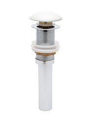 AQM7002-0MW Донный клапан без перелива, керамическая накладка, цвет белый матовый