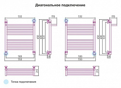 Полотенцесушитель водяной Сунержа Богема 00-0103-6050 60x50 с полкой