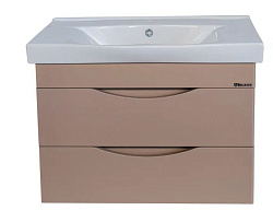 Санриса-80 тумба подвесная с 2 ящ. капучино (ПВХ) (СТРИМ)
