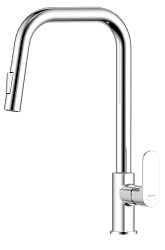 АЛЬФА смеситель для кухни с вытяжным изливом AQ1984CR