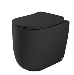Kerasan Nolita Унитаз приставной 55x35 см, безодобковый, смыв торнадо, цвет: Nero matt 531931
