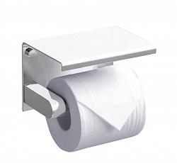 Держатель туалетной бумаги Rush Edge ED77141 White с полкой для телефона