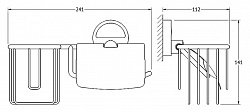 Держатель освежителя воздуха FBS Luxia LUX 054 с бумагодержателем