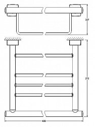 Полка FBS Esperado ESP 040 для полотенец 40 см