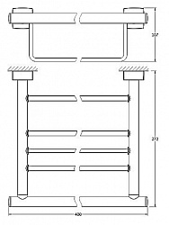 Полка FBS Esperado ESP 040 для полотенец 40 см