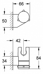 Настенный держатель Grohe Tempesta New 27595000