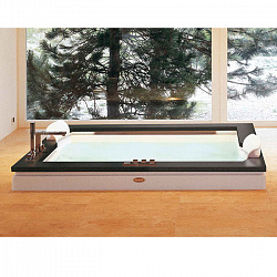 Jacuzzi Aura Plus Base Ванна 185x155x66 см гидромассажная, встраиваемая, смеситель Aura, Топ - Черный гранит