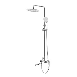 Душевая стойка со смесителем и изливом BelBagno UNIQUE-VSCM-CRM