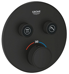 Grohtherm SmartControl Термостат для встраиваемого монтажа на 3 выхода, фантомный чёрный 29508KF0