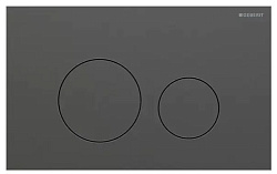 Смывная клавиша Geberit Sigma40 для двойного смыва, круглая: черный хром/шлифованная, легкоочищаемое покрытие 115.628.QD.1