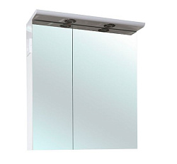 Анкона-80 зеркало-шкаф белый (свет.)