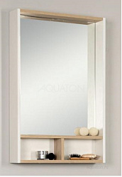 Зеркальный шкаф Aquaton Йорк 50 бежевый, джарра 1A170002YOAT0
