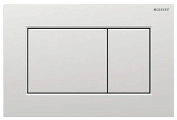 Смывная клавиша Geberit Sigma01 для двойного смыва, квадратная: Пластик/Хром матовый 115.660.JQ.1