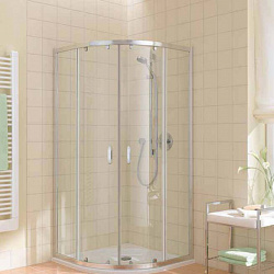 Kermi Atea Четверть круг Atea T10 80x120x185см., серебро+klar+clean