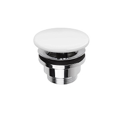 SIMAS Донный клапан, клик-клак, с керамической крышкой, цвет белый матовый2164