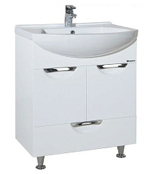 Альфа-55 тумба с ниж. ящ. белая