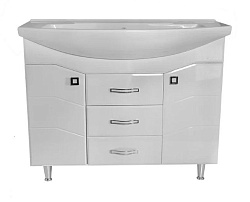 Джулия-105 тумба с 2 ящ. белая (ЭЛЕГАНС)