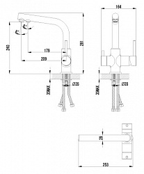 Смеситель Lemark Comfort LM3061LM302 для кухонной мойки, песочный