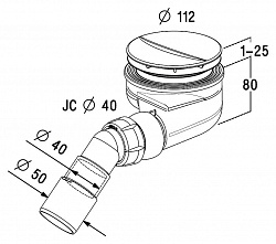 Сифон для поддона Radaway Turboflow TB90P белый