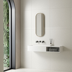 Раковина Солид Серфейс (Solid Surface) Vincea VWB-6S112MW, 1200*400*200, подвесная, цвет белый матовый