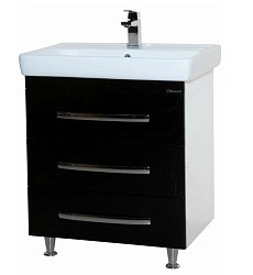 Рокко-80 тумба с 3 ящ. черная Н (ТИГОДА)