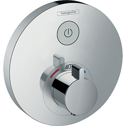 HG ShowerSelect S Встраиваемый термостат для душа, 1 источник с кнопкой вкл/выкл., (внешняя часть), цвет: хром1989